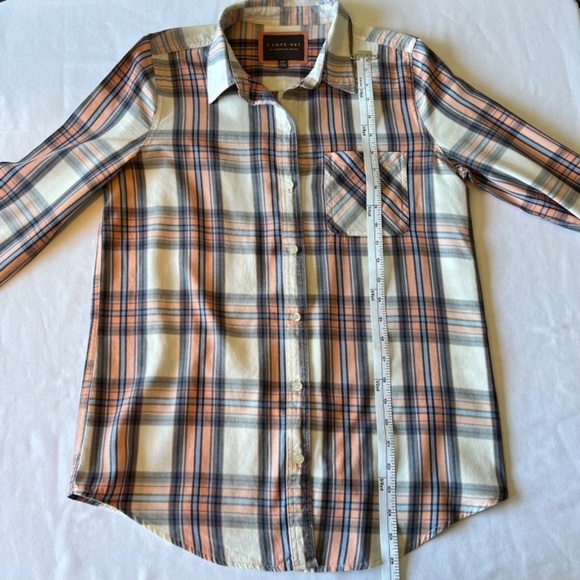 I love H81 size M plaid long sleeve button down shirt - Picture 5 of 9